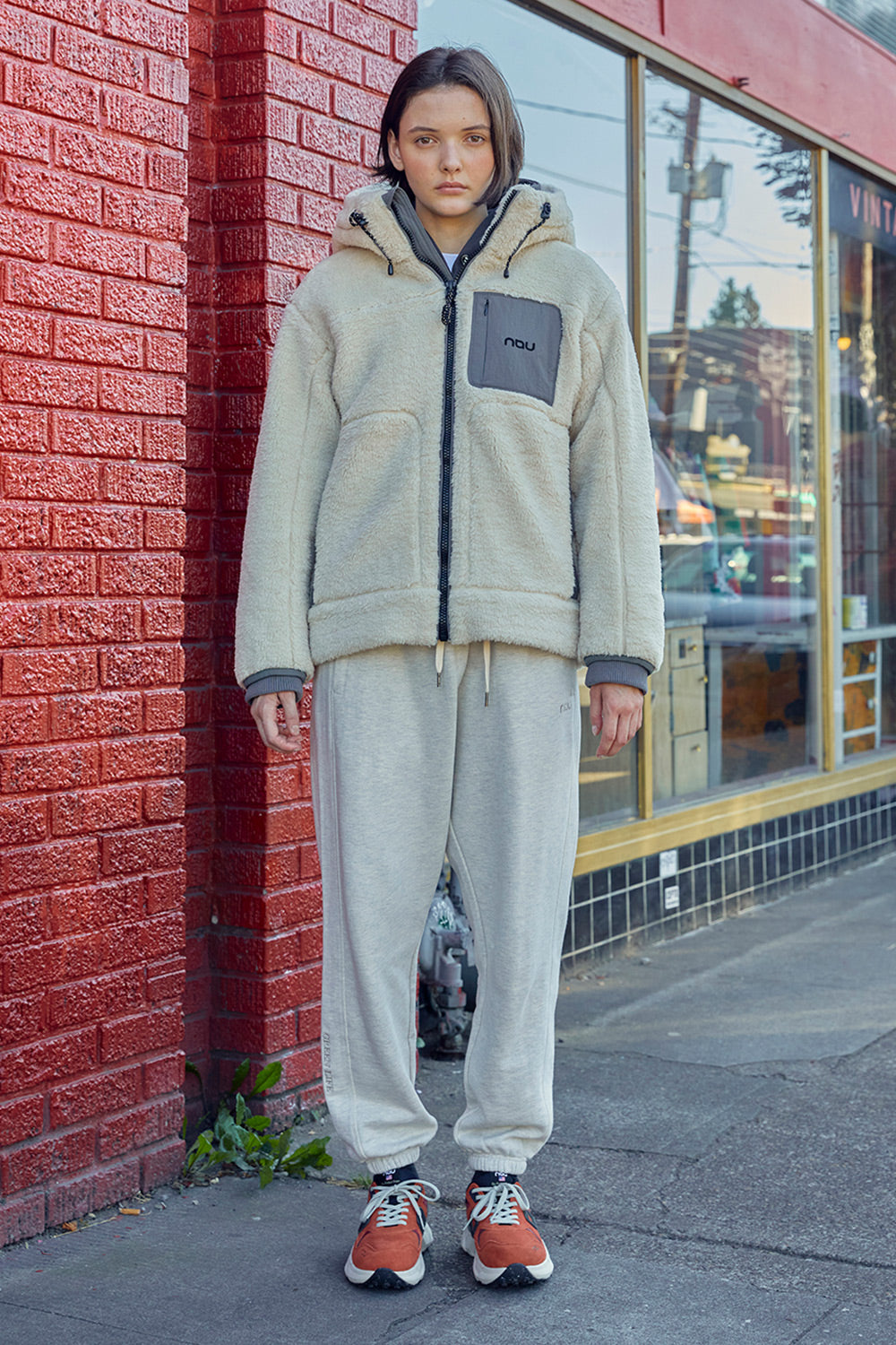 Unisex Adventure Hooded Fleece - Beige